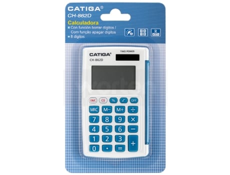 Calculadora Básica CATIGA CH-862D Azul  (8 dígitos)