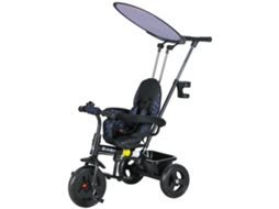 Triciclo Infantil 6 Em 1 Com Barra, Teto, Cinto, Cesto 1 5 Anos Azul Escuro
