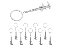 Conjunto De 10 Mini Paquímetros Vernier Liga Metálica, Chaveiro