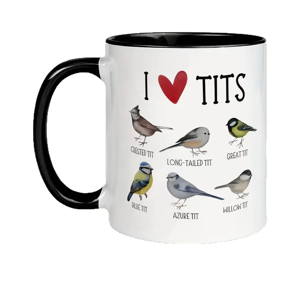 Xícara de Cerâmica Birdwatcher para Café/chá com Leite/água Conjunto Criativo para Uso Doméstico MDUG (330ml)