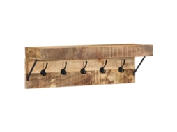 Vidaxl Cabideiro Castanho 73 X 19 X 23 Cm Madeira De Mangueira Maciça
