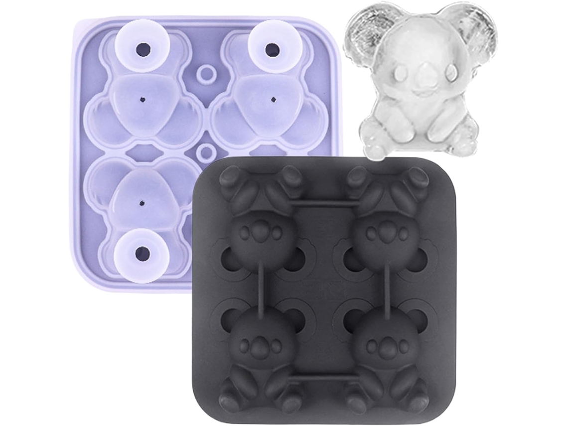 Formas De Gelo De Silicone Koala Para Congelador