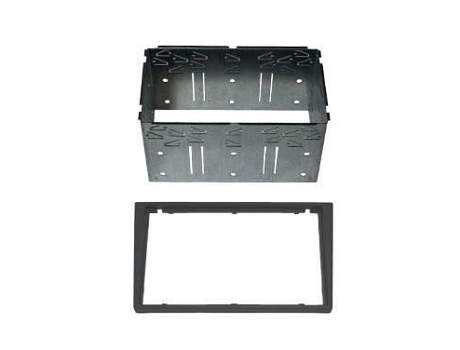 Adaptador Frontal de Auto-Rádio Din Duplo Cinza Antracite com Gaiola de Metal Opel Zafira 2005