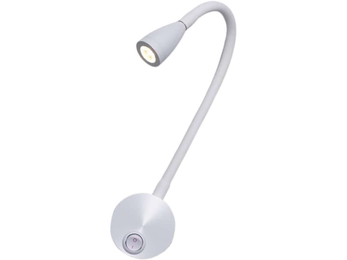 Luminária De Parede Cabeceira Inoomp 3w Led, Tubo Flexível Branco Quente, Luz De Parede Ajustável Para Quarto E Leitura