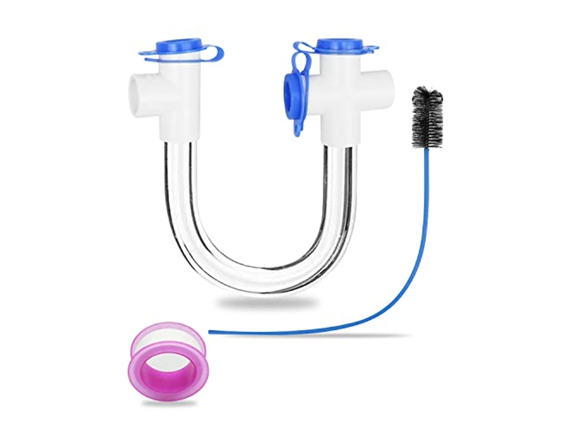 P-Trap de Pvc Transparente de 3/4 para Sistemas Hvac e Ac com Escova de Limpeza ALLINLESS