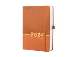 Caderno De Calendário Inglês Plano Caderno Marrom Brilvibera