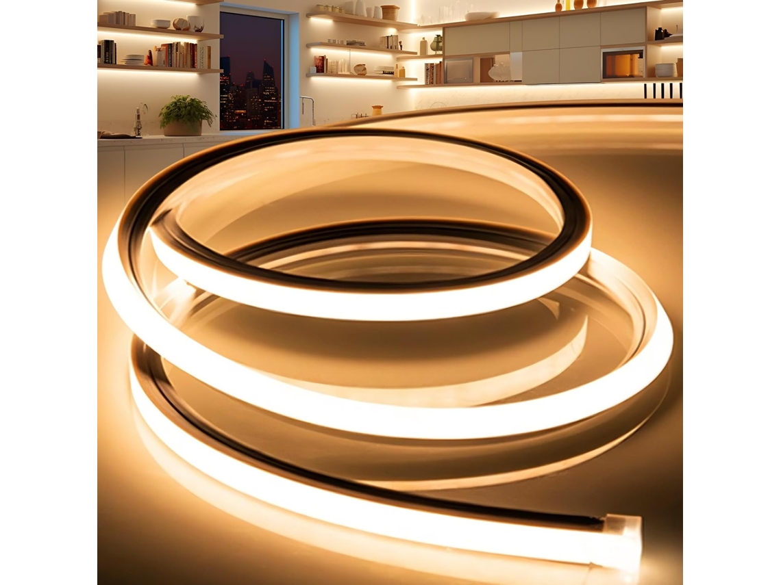 Cordão De Luzes Neon Flexível E À Prova D'água 5m Para Iluminar