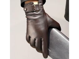 2026-guantes De Couro De Ovelha Autêntico Para Homem Com Forro Quente Táctil Para Dirigir Tamanho M L Xl M Café