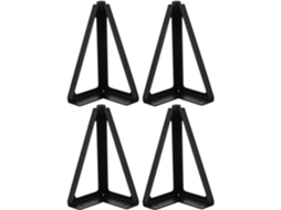 Nuobesty Conjunto De 4 Pés Apoio Para Móveis Em Metal Preto Armário, Cama, Sofá E Mesa Design Durável Em Ferro