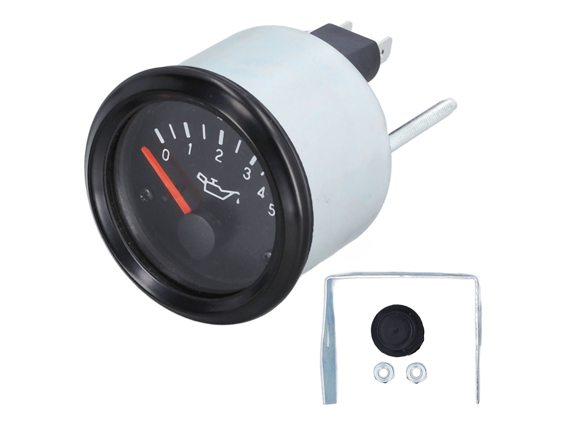 Medidor de Pressão de Óleo 0.5bar 52mm Led Impermeável para Motor 12v