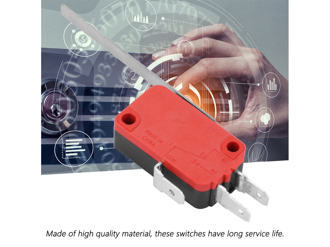 10 Peças Micro Interruptor Momentâneo Snap Action (bm-153-1c25), 250vac 15a, 250vdc 0.3a, 125v 0.6a.