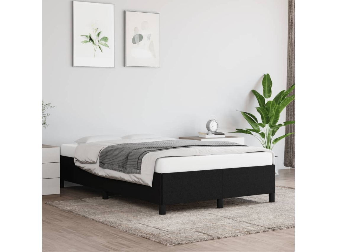 Estrutura De Cama Sem Colchão 120x200 Cm Tecido Preto