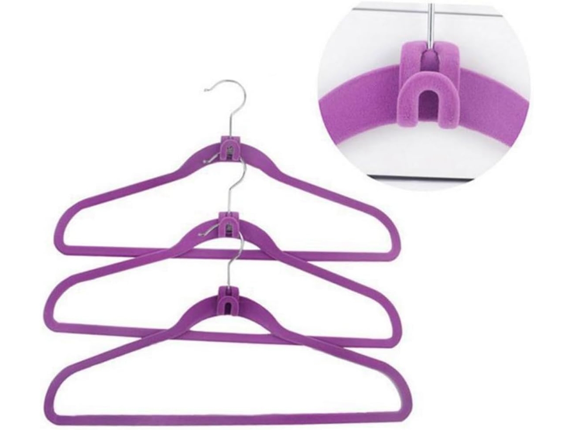 Conjunto De 20 Ganchos Antiderrapantes De Veludo, Cabides