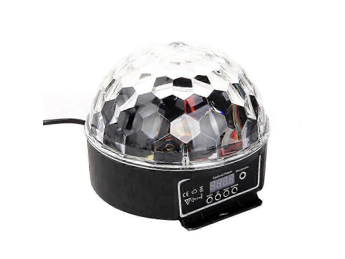 Luz De Efeito Rgb Led Bola De Cristal Com Ativação Por Voz Para Dj Ktv Bar Casamento