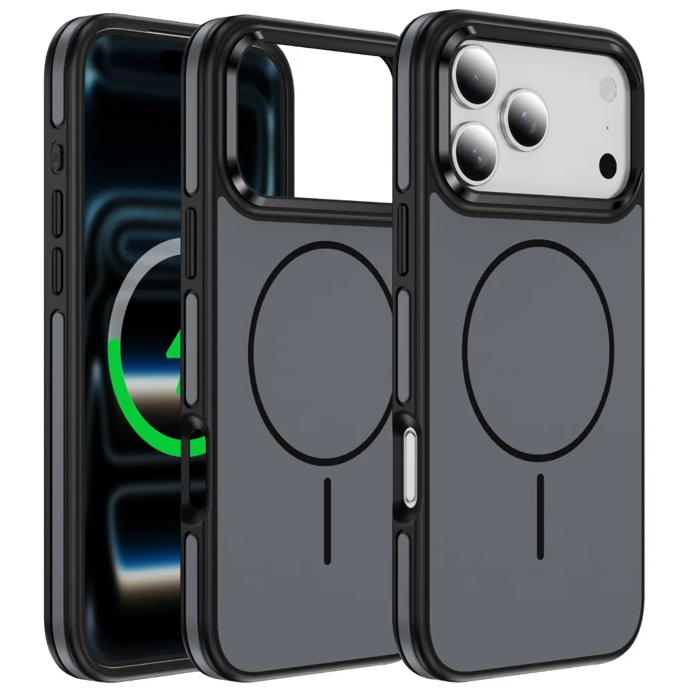 (preto, Iphone 17 Pro) Capa Para Celular Com Suporte Para Carro, Resistente A Impactos, Compatível Com Carregamento Sem Fio Magsafe.
