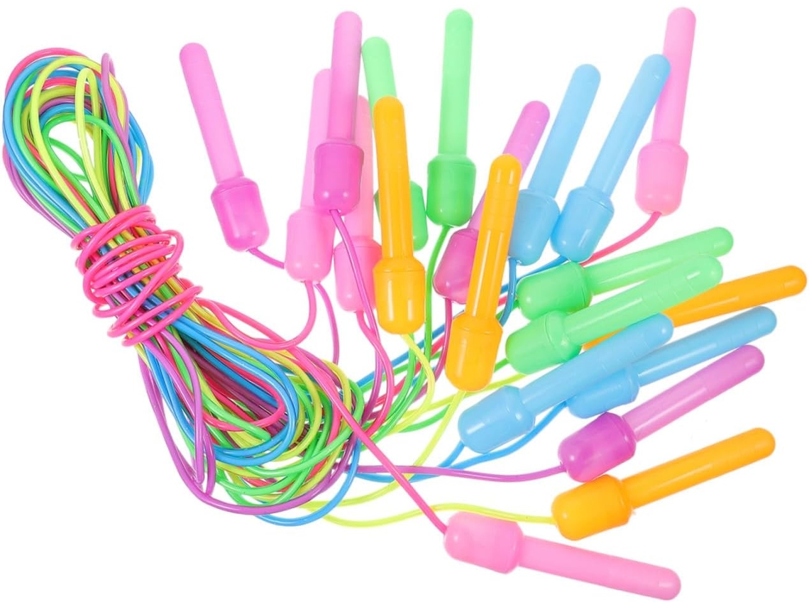 Conjunto De 10 Cordas Infantis Ajustáveis Com Alça Plástico Para Exercícios E Diversão, Ideais Para Treinamento