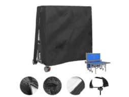Capa impermeável e resistente à água Omni-cover para mesa de tênis de mesa externa, 165x70x185cm, preta.