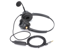 Fone De Ouvido Binaural Com Microfone Anti-ruído E Controle De Áudio Para Negócios E Escritório