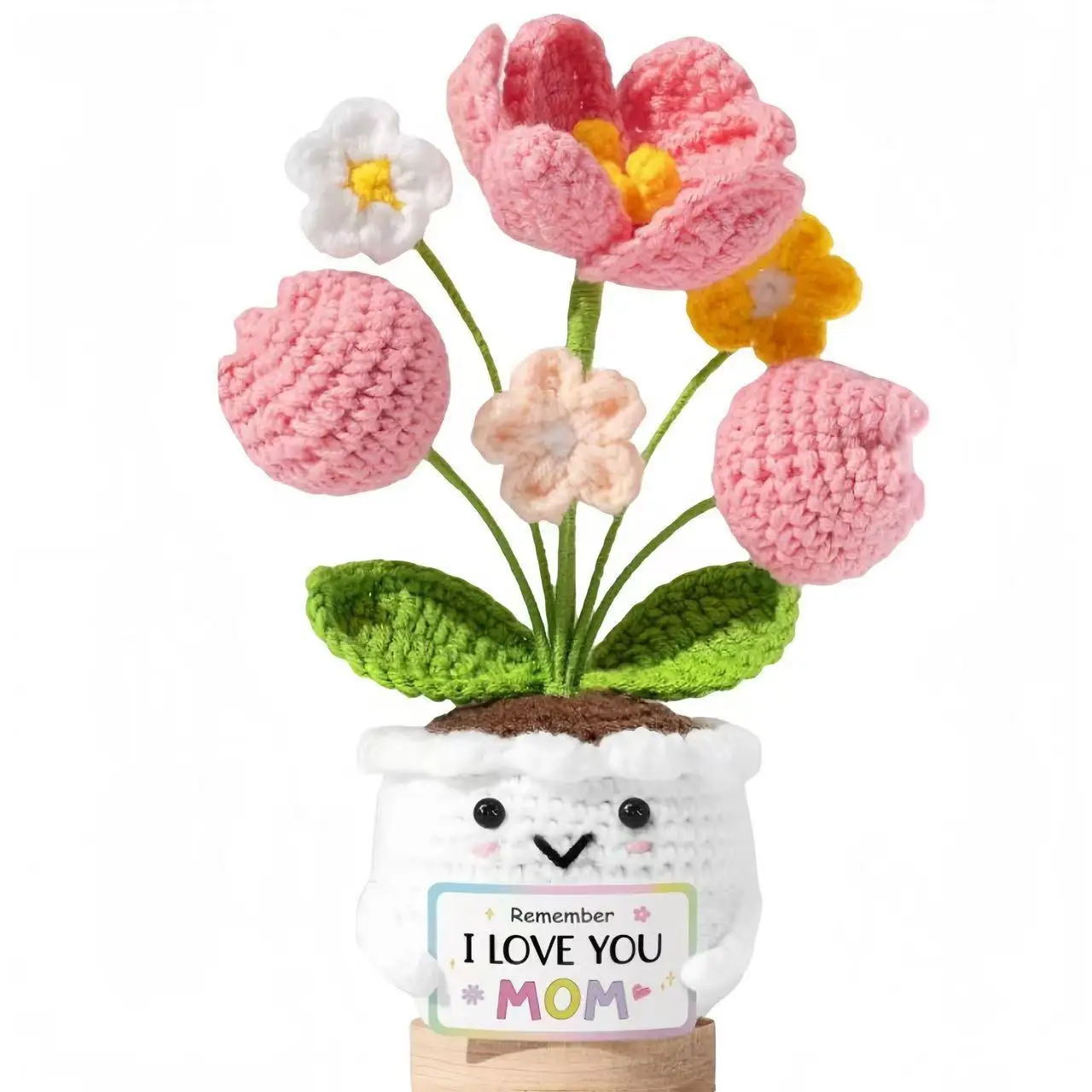 (15 Cm) Vaso De Flores Trançado À Mão, Planta Artificial, Decoração Para Presente