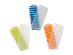 Bandejas de Gelo Nova Line, silicone, com tiras, para garrafas e água, com tampas, azul, laranja, verde | S/MARCA