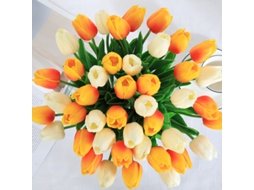 20 Tulipas Artificiais Realistas em Látex BRILVIBERA