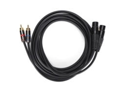 Cable Estéreo de 3 M con Conectores Xlr Hembra a Rca Macho para Micrófono