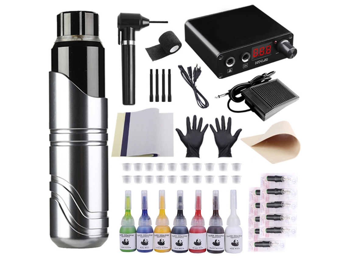 Kit De Máquina De Tatuagem (preto E Cinza, Norma Da Ue) Eoocoo