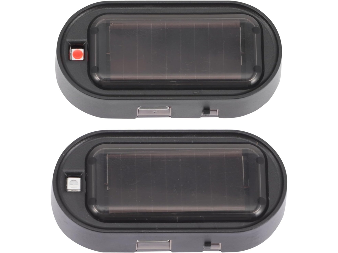 Kit Com 2-luzes De Segurança Solares Para Carro Crafthrou, Luzes De Advertência Led Recarregáveis Em Plástico