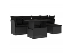 Garden Sofa Set, Garden Sofa Sets Vidaxl Preto Rattan / Vime (n/a)