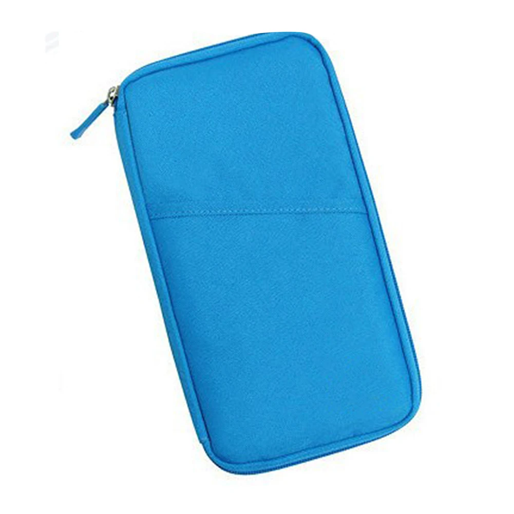 Porta-passaporte Familiar Para Viagens, À Prova D'água, Com Porta, Cartões Azul