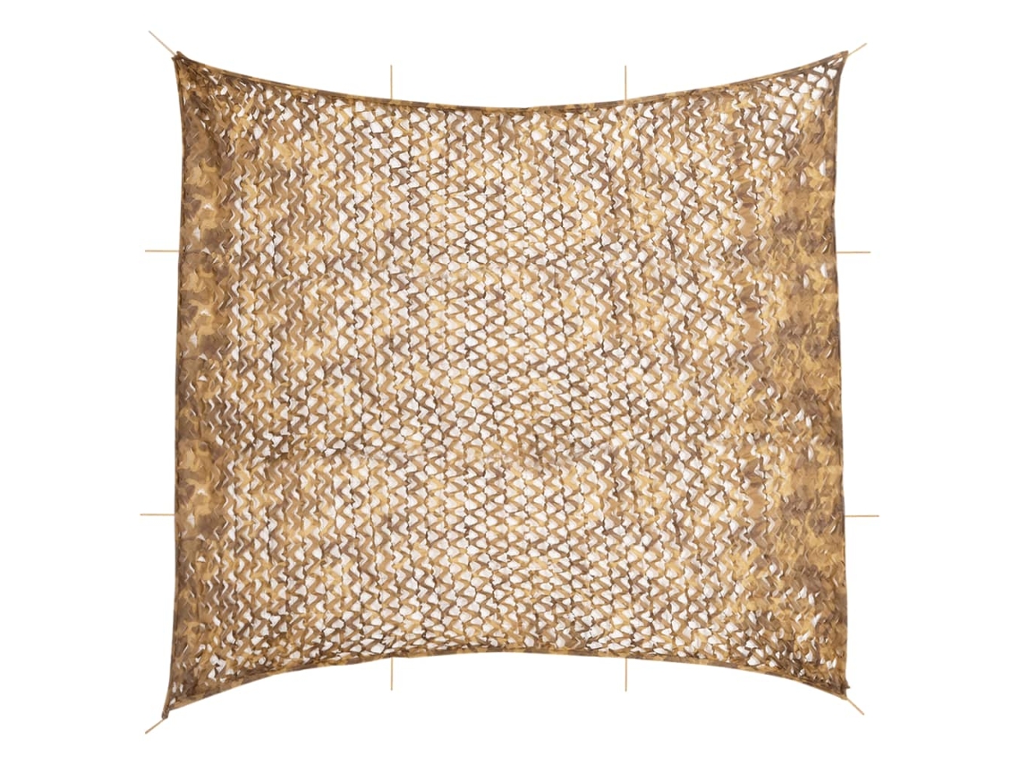 Vidaxl Rede De Camuflagem Com Saco De Arrumação 614x581 Cm Areia