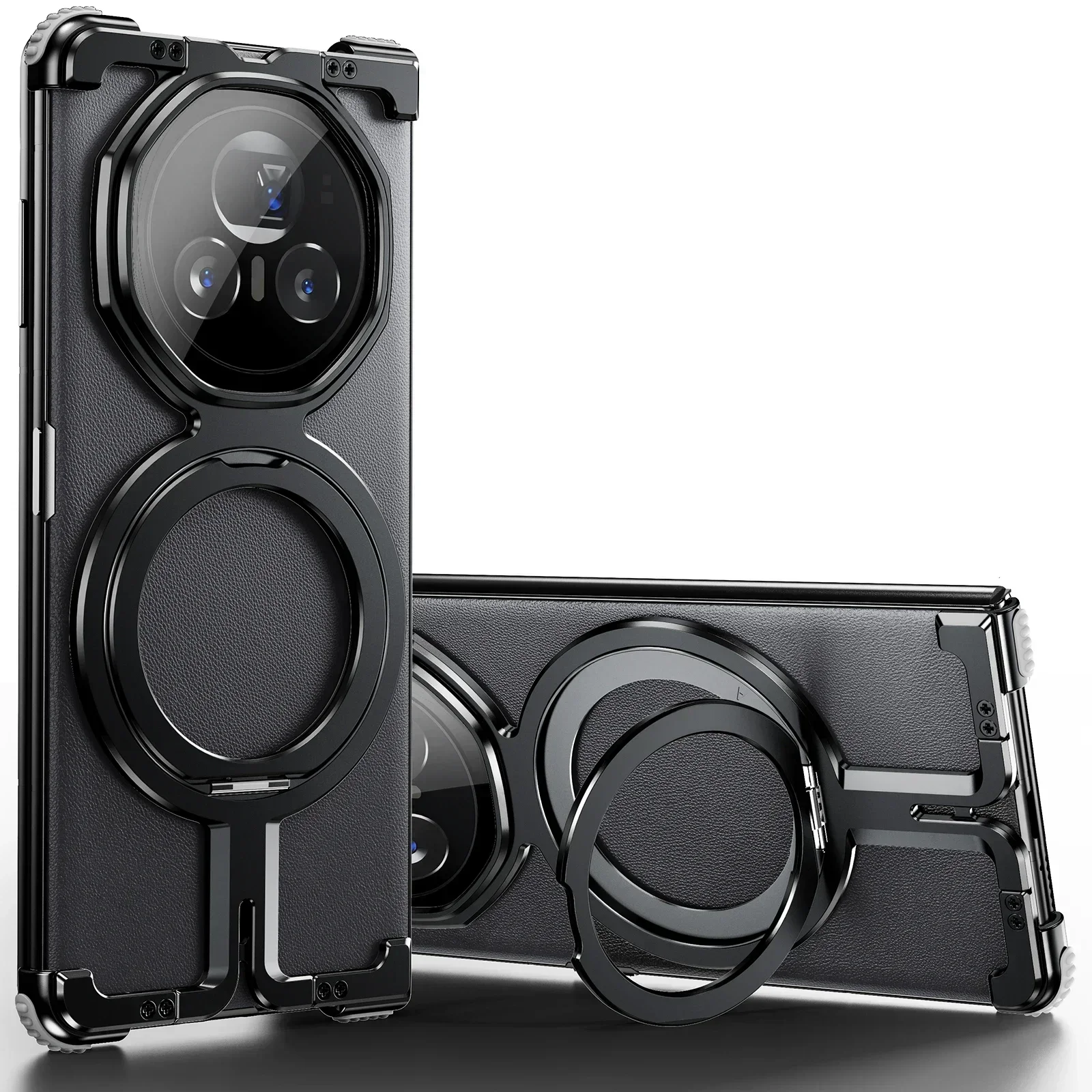 (black Honor Warrior Magic V2) Capa De Celular Sem Moldura Com Suporte Magsafe E Rotação De 360°