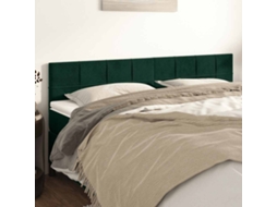 Vidaxl Cabeceiras Verde-escuro 180x5x78/88 Cm Veludo