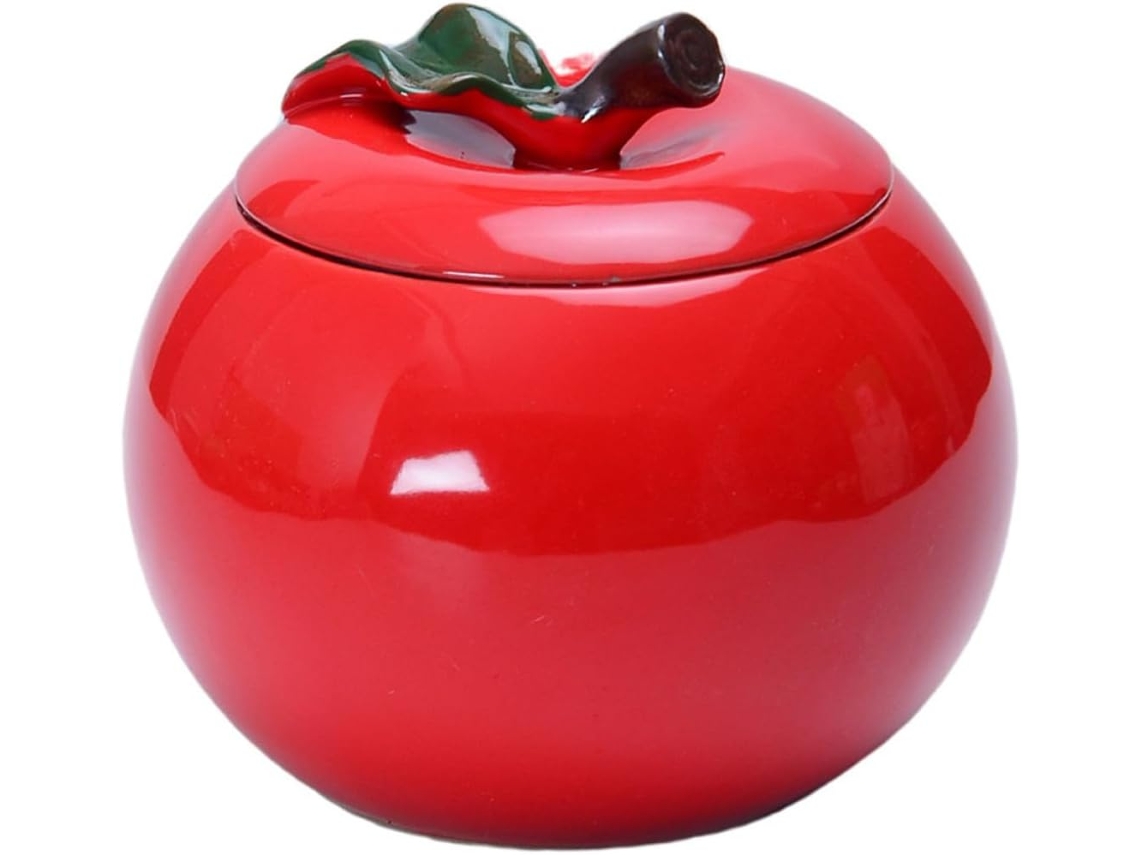 Recipiente De Chá Cerâmica Lifkome, Jarro Vermelho Em Formato De Pote, À Prova De Umidade, Para Armazenamento De