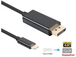 Cabo USB-C para DisplayPort 4K Ultra HD (Preto) (1m)