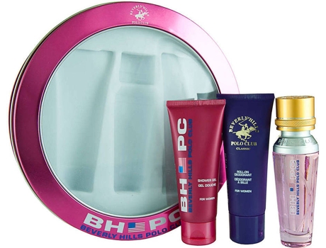 Coffret  Beverly Hills Sport Pour Femme Edt 50 ml + Gel 75 ml + Cosic Desodorante Roll On 75 ml