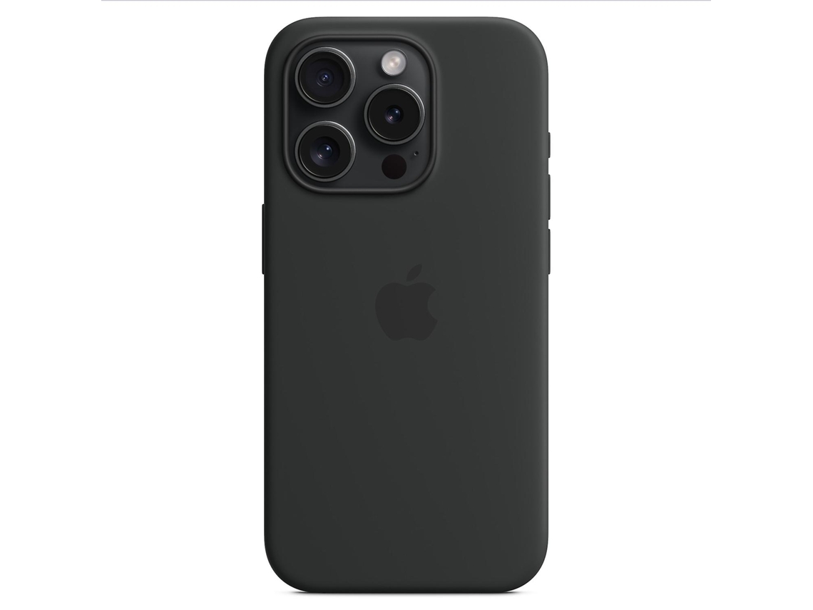 Capa De Silicone Magnética Para Iphone 15 Pro Max, Compatível Com Magsafe, Preta