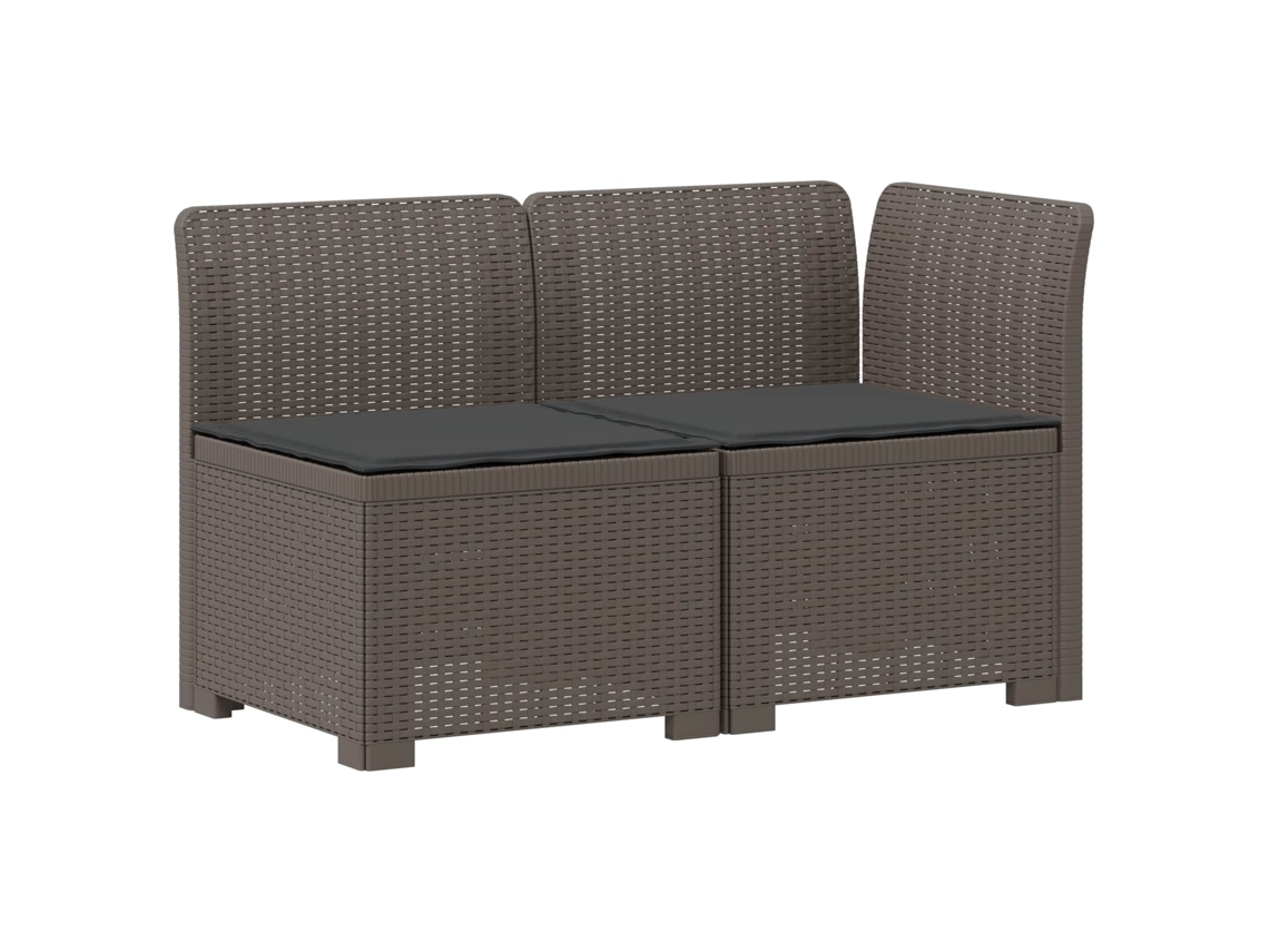 Maison Exclusive - Sofá De Jardim 2 Lugares Com Almofadas Look Rattan Pp