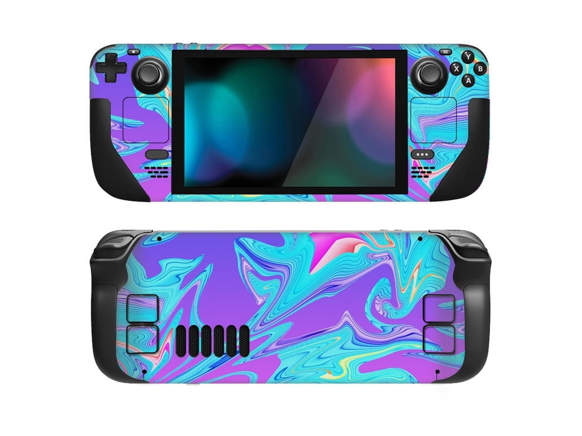 Os Adesivos Para Console De Jogos Steam Deck São Adequados Para Consoles De Jogos Portáteis Com Tela Lcd Steam Slowmoose (linha Azul)