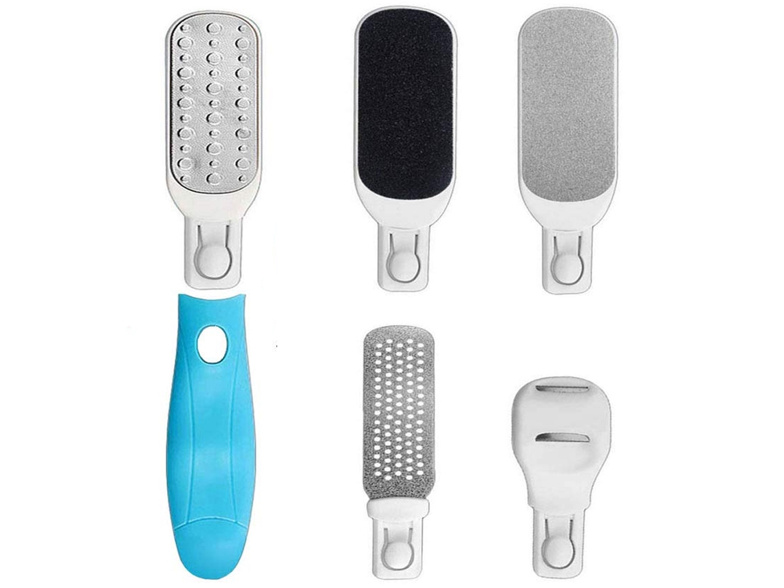 Esfoliante Para Os Pés Seguro E Suave, Removedor De Pele Morta Com Cabo Ergonômico, Lixa Nano Pés Para Pedicure Com Qualidade De Salão, Uso Úmido Ou S
