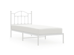 VIDAXL Estrutura de Cama com Cabeceira 90X200 Cm Metal Branco