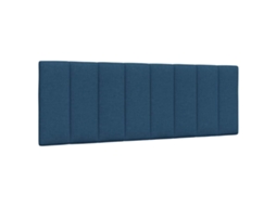 Vidaxl Almofadão De Cabeceira Hanko 140 Cm Tecido Azul