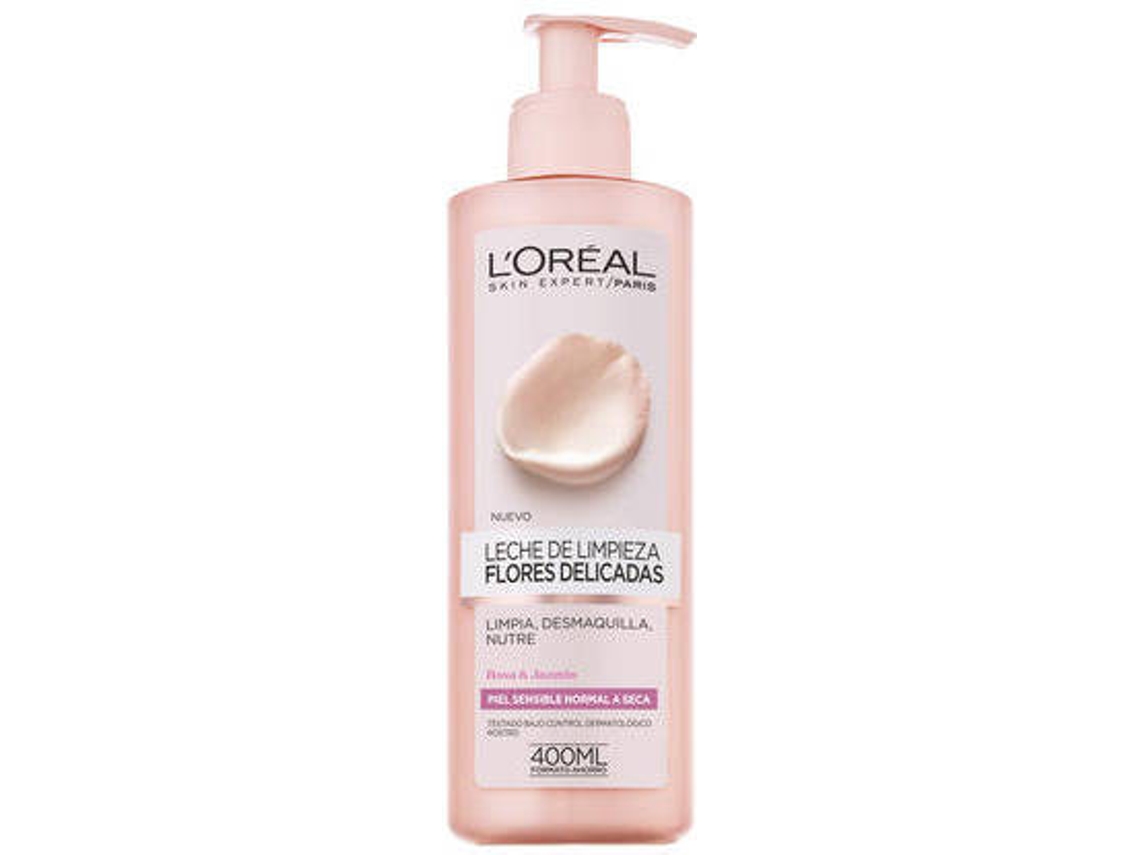 Leite de Limpeza Facial L'OREAL Flores Pele Sensível (400 ml)