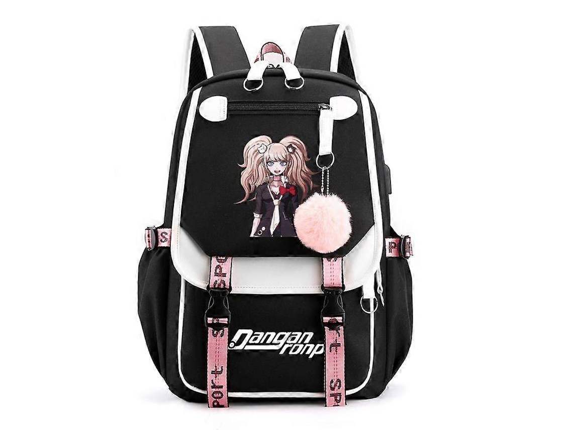 Mochila De Nylon De Grande Capacidade, Mochila Escolar Feminina De Anime Danganronpa Monokuma, Mochila De Viagem Olysi Shop