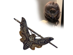 Gravata Cabelo Esqueleto Acessório Gótico Prendedor Retro