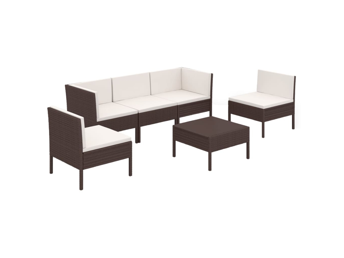 Garden Lounge Set, Garden Lounge Sets Vidaxl Marrom Rattan / Vime (n/a)