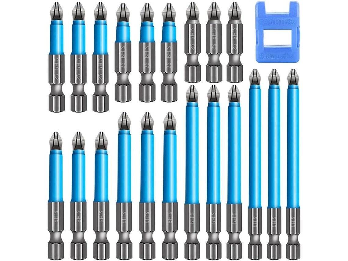 Conjunto De Bits Magnéticos Longos Para Parafusadeira Elétrica Com