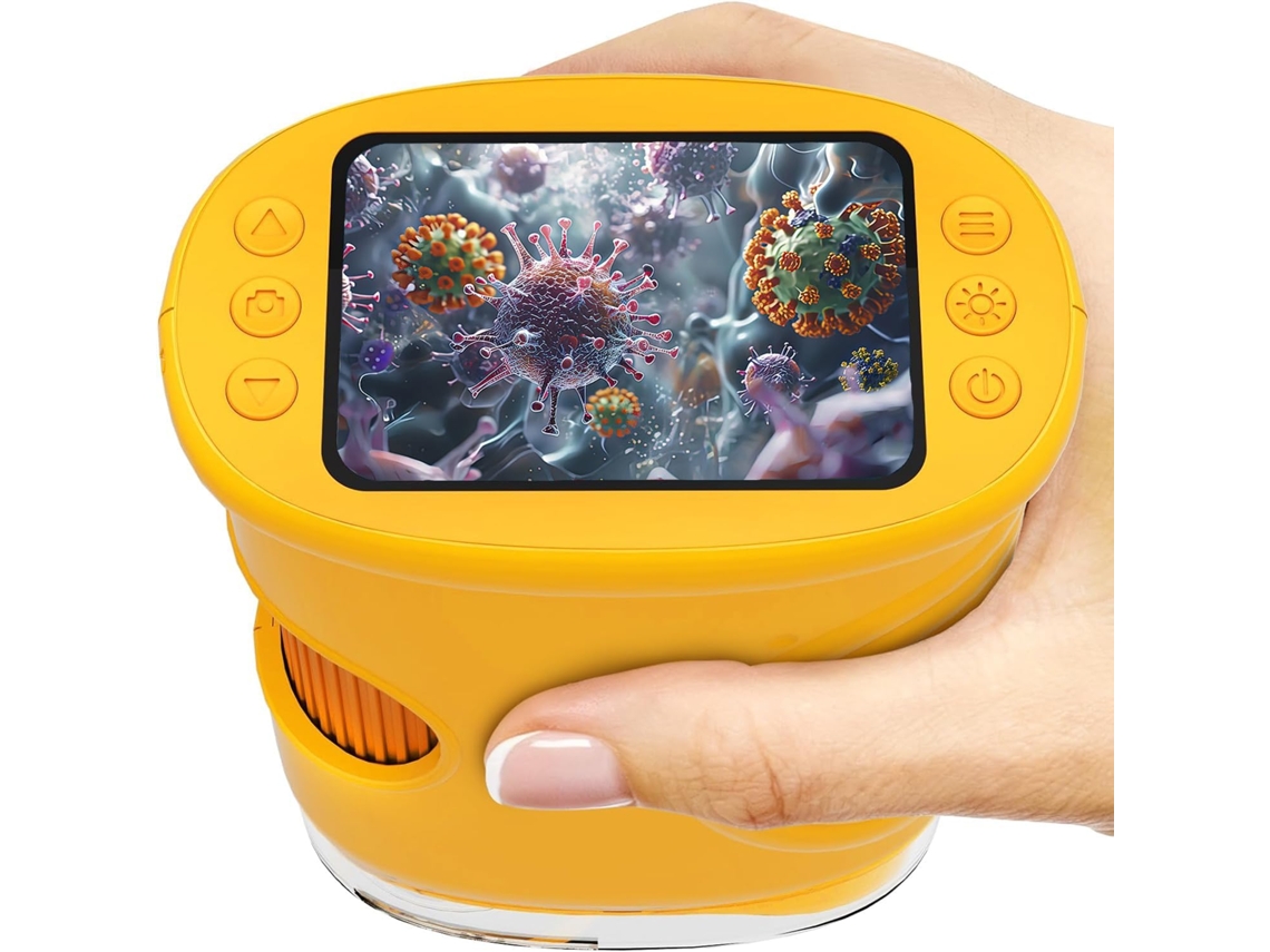 Microscópio Infantil Digital Portátil 1000x Com Ecrã Ips 2.0" E Câmara 2mp - Laranja - Eifson