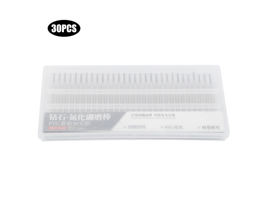 Conjunto De 30 Brocas De Esmeril Cilíndricas Com Cabeça Plana Acessórios Para Liquidificador Elétrico 1.5mm