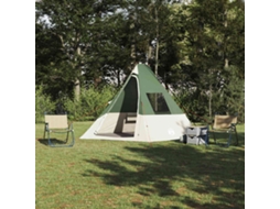 Vidaxl Barraca Tipi 6 Pessoa À Prova D'água Verde Tafetá